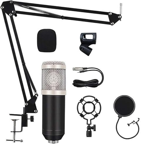 LwsCUiH Haute qualité sonore Kit Micro à condensateur Studio Kit Micro Micro préparation Carte Son Support en Porte-à-Faux