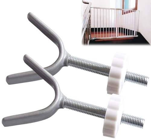 Mikiuly Y-förmiger Adapter Für Babygitter, Y Spindel zur Befestigung, Kindergitter and Treppengeländern, Erweiterung des Treppenschutzgitters, für Treppenschutzgitter für Babys und Haustiere