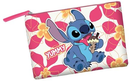 Disney Lilo e Stitch Ice Cream-Borsa da Toilette Pochette Soleil, Rosa, 30 x 22 cm