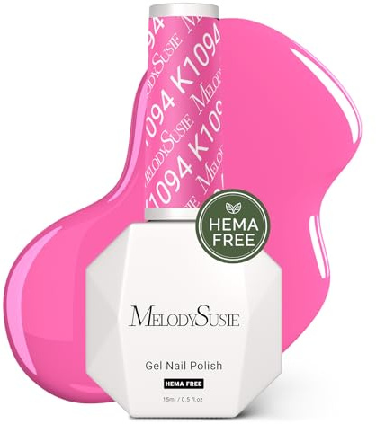 MelodySusie Hema Free Gel Nail Polish, 0.5 Fl Oz Thick Pinkish Purple Gel Polish, Non-Toxic, Long Lasting, Soak Off UV Nail Polish, Manicure Nail Design Salon DIY Nail Art at Home K1094