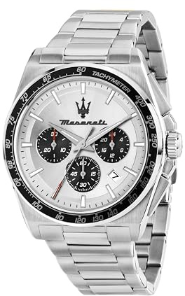 Maserati Herren-Armbanduhr aus Stahl, Chronograph, Analog, 43 mm, Kollektion Velocita – R8873652006