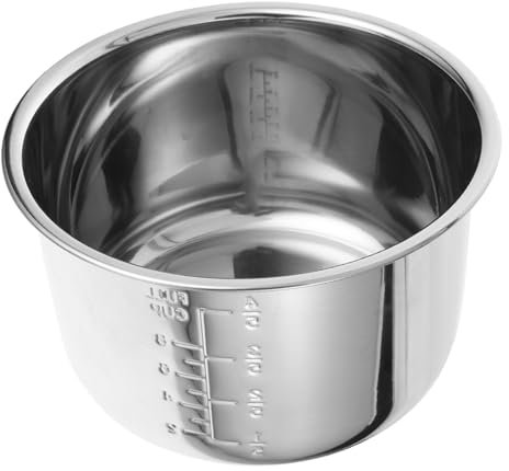 FONDOTIN Olla Arrocera Interior De Acero Inoxidable 4l Fondo Reforzado, Revestimiento De Repuesto Resistente, Compatible Olla Eléctrica Para Cocina Doméstica, Accesorio Práctico y Duradero