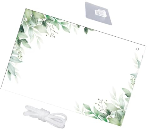 UKCOCO Acryl Schreibtafel zum Aufhängen Wiederverwendbares Whiteboard mit Glatter Oberfläche Multifunktionales Planungs und Notizboard für Büro und Zuhause Weißem Aufhängeband