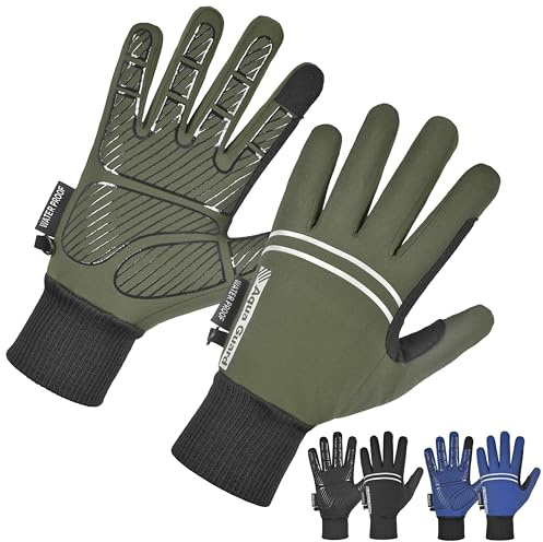 AFE Waterproof Winter Gloves Women Unisex – Thermal Windproof Touchscreen Cycling Gloves with Anti-Slip Grip – Warm Outdoor Sports Gloves for Running, Hiking, Biking, Horse Riding