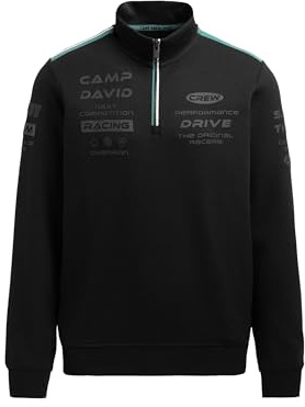 Camp David Herren Troyer-Sweatshirt aus Interlock mit Rubber Artworks