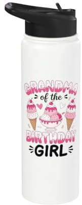 Nonna Del Compleanno Ragazza Gelato Festa Stainless Steel Insulated Water Bottle