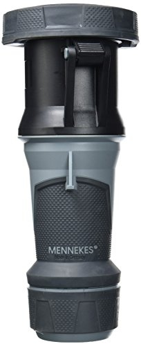 Mennekes (Unternehmen) 14213 Power Top Xtra Connector mit gummierten Bereich und weichen Kontakt, IP 67 Schutz, 7 Stunden Earth Position, 5 Pole, 63 A, 500 V, schwarz