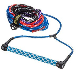 Seachoice 4-Section Wakeboard Rope, 75 Ft. Long, 15 In. Handle w/ Textured EVA Grip