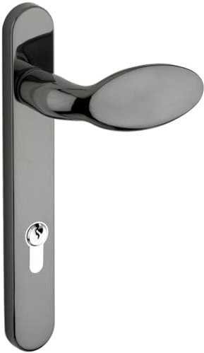Mila Door Handle 211mm Screw Fix 92pz and 62pz Spindles Smokey Chrome