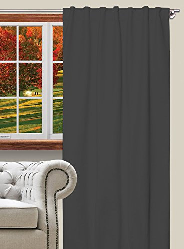 DecoKing 140x245 cm grau Vorhang Blickdicht Fensterdekoration Gardine Schlaufenschal Wildleder Optik Graphit anthrazit Stahl Grey Graphite Steel dimgray