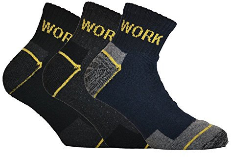 Fontana Calze, 6 paia di Calze da Lavoro rinforzate su punta e tallone mod. CAVIGLIA misura 43-46