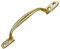 Victorian Window Sliding Sash Pull D Handle - Polished Brass (5 / 125mm)