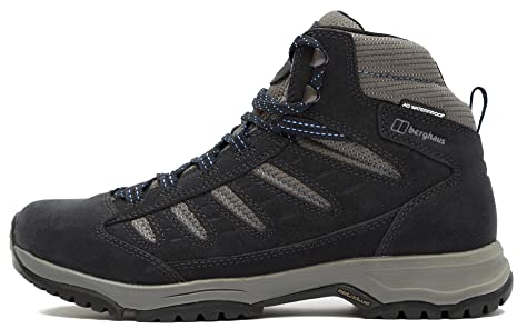 Berghaus Women's Exped Trek 2.0 Walking Boots | Scuff-Resistant Leather | Waterproof Lining, Navy/Grey, 4.5