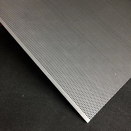 Bestell_dein_lochblech Edelstahl Lochblech 1,5 mm stark, V2A (RV2-3,5) 2 mm rundes Loch, 3,5 mm versetzt, Zuschnitt individuell auf Maß NEU günstig (500 mm x 150 mm)