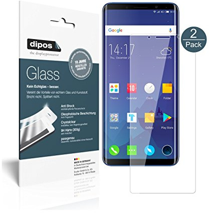 dipos I 2X Displayschutz klar kompatibel mit Elephone U Schutzfolie 9H Anti-Shock