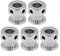 Bewinner 5 Stück Zahnriemenscheibe, 20T 5mm / 8mm 3D Drucker Zahnriemenscheibe für 6mm Zahnriemen, Aluminium Zahnrad Synchronrad, Silber(8mm)