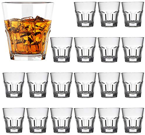 QAPPDA Shot Glasses Set of 20, 4.5oz Heavy Base Clear Whiskey Shot Glasses
