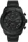 Fossil Bronson uhr für Herren, Chronographenwerk mit Leder- oder Edelstahlarmband, Tiefschwarz, 50MM