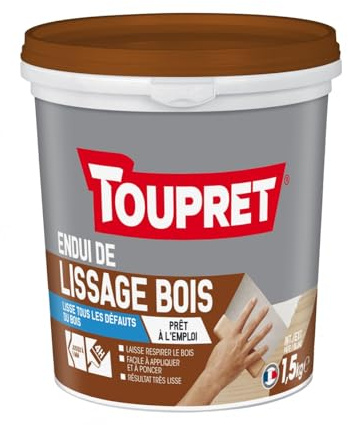 Toupret Enduit De Lissage Bois Pot 1,5 Kg