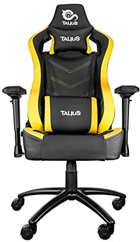 Talius Vulture Silla Gaming Profesional, Butterfly, Ergonómica, Reposabrazos 4D, Base Metal, Altura Ajustable Alto Respaldo Reclinable, Ruedas Nylon (Yellow)