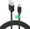 Câble Micro USB 5m, Long Chargeur Nylon Tressé USB Câble, Charge Rapide Android Phone Câble Compatible pour Samsung Galaxy S7/ S6/ S5, Contrôleur PS4 Câble, Xbox One, HTC, Sony, LG, Nexus Noir