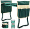 KVR Repose-genoux et siège de jardin améliorés avec coussin épais et élargi, tabouret de jardinage pliable robuste avec 2 poches à outils, cadeau de jardinage pour femme, maman, homme, personnes âgées