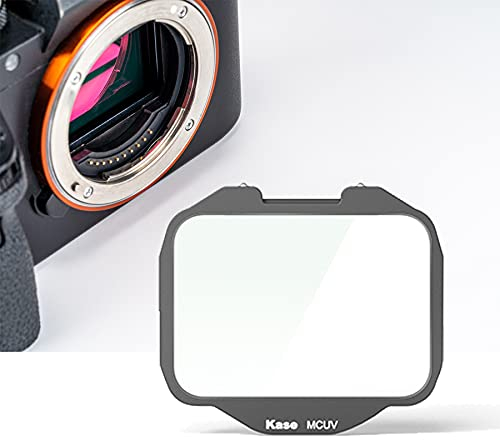 Kase MCUV-Filter zum Anklippen, integrierte Kamera, CMOS, UV-Schutzfilter, optisches Glas für Sony Alpha Kamera A7/A7 II/A7 III/A7R/A7R II/A7R III/A7R IV/A7S/A7S III/A7S III/A9/A9 II/FX3/A7C