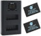 Batterie de Remplacement (Paquet de 2) et Chargeur Smart LED Dual USB Compatible pour Canon LP-E12 et Canon Rebel SL1, PowerShot SX70 HS, EOS M, EOS M10