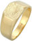 Kuzzoi Siegelring Herrenring quadratisch matt in 925 Sterling Silber vergoldet, Klassischer Herren Silberring massiv 11mm breit, Goldener Ring für Männer in der Ringgröße 60 – 66, 0603652321 (54)