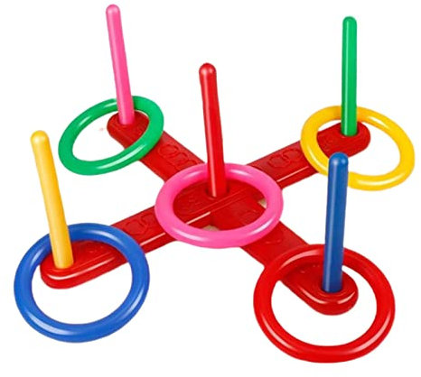 Harilla Ringspiele Set, Kunststoffkegel, Ringspiele, Kinder, Familienmitgliednmitglied, Erwachsene, Geburtstagsfeier, Indoor and Outdoor Spiele, EIN