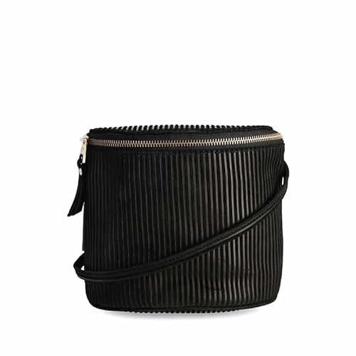 Fred de la Bretoniere Women's FRB0243 Crossbody Printed Suede Bag, Black