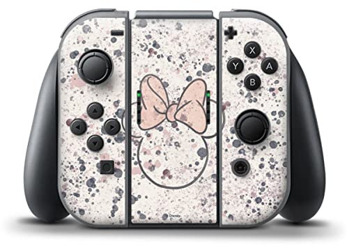 DeinDesign Skin kompatibel mit Nintendo Switch Controller Folie Sticker Wasserfarbe Minnie Mouse Disney
