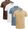 JRC Just Royal Clothing Pack of 4 Mens Short Sleeve V-Neck T-Shirts, Casual Vee Neck Tops (Sheep Skin, Stone Blue, White, Cocoa Brown, XL)