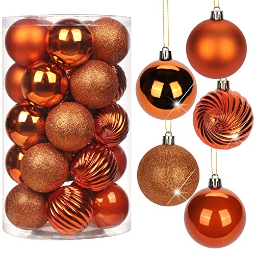 Briful 25PCS 6CM Christmas Baubles, Christmas Tree Decorations Xmas Hanging Ornaments Small Shatterproof Balls for Home Festival Gifts Christmas Decorations