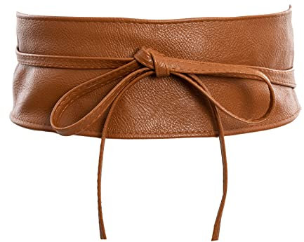 Toocool - Obi-Gürtel für Damen, Kunstleder-Bund, Taillengürtel Damen Breit Hüftgürtel ST-2087 [Eine Größe, Kamel]