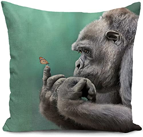 federe cuscini divano 40x40 cm verde gorilla regalo donna gadget copricuscini divano cuscino decorativi soggiorno camera da letto accessori