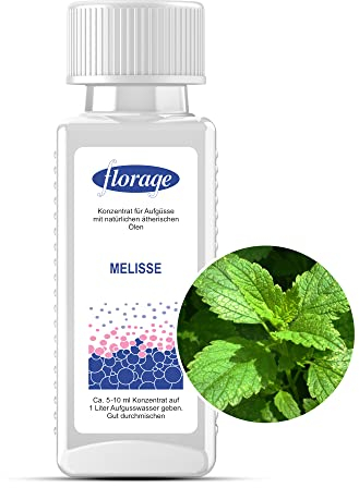 Florage 100ml Saunaaufguss MELISSE - 50 Jahre Erfahrung als deutsche Duftmanufaktur, hochergiebiges Aufgussmittel für die Sauna, viele Aufguss Düfte, vegan und ohne Tierversuche, auch als Set