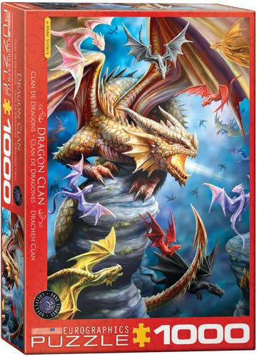 empireposter Der Drachenclan von Anne Stokes 1000 Teile Puzzle Format 68x48 cm + Deluxe 3er Set Puzzle Zubehör