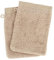 Lot de 2 Gants de Toilette 16x21 cm 100% Coton peigné Alba Beige