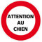 Panneau de Signalisation PVC 1 mm. Panneau Interdiction. Panneau Parking, Panneau d'information PVC. Taille au choi - Diamètre 300 mm - Attention au chien -