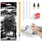 Vicloon Everlasting Pencil, 13Pcs Portable Inkless Pencils Set, Unlimited Writing Eternal Pencil with 2 Replaceable Graphite Nibs & Eraser,3 Art Blenders,6 sketch carbon square sticks(2H/2/4/6/8B/HB)