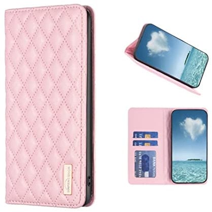 COQUE pour l’étui de téléphone Samsung Galaxy A12, étui de Protection de Housse de Protection à clapet magnétique foncé-Rose