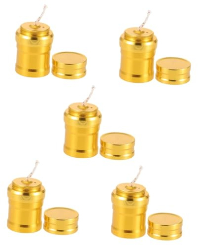 SOLUSTRE 5stücke Mini Alkoholbrenner Tragbare Alkohol-lampe Für Outdoor-camping Und Picknick Leichtgewichtiger Herd Mit Dichtungsdesign Für Rucksackreisen Und Laborausrüstung
