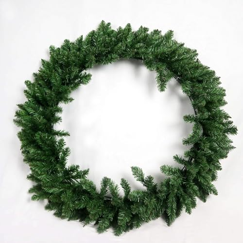 80 cm großer künstlicher Weihnachtskranz Haustür Buschiges Kieferngrün Indoor/Outdoor Wandgirlande Urlaub Weihnachtsdekoration