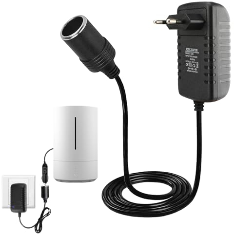 ZCOINS Convertisseur de Tension 230v vers 12v/3A (36W), Adaptateur Prise Allume-Cigare, Adaptateur Secteur Voiture pour purificateur d'air Voiture Appareil de Navigation 12V Lampe LED