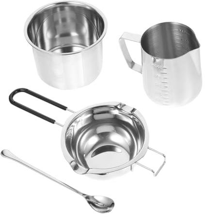 NUOBESTY Wax Melting Pot Long Handle Melting Pot and for Double Boiler Use Includes and Stainless Steel Measuring Cup