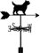 ANCNA-U Girouette en métal en forme de petit chien, indicateur de direction du vent, accessoires de décoration de toit pour jardin, terrasse, cour, cairn terrier