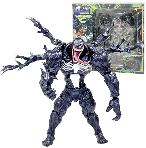 PQKL-party Venom Figur,18cm Venom Action Figuren,Venom Spielzeug,Venom Figuren,Hero Serie Action-Venom Figur,PVC Venom Modell Spielzeug, Collection Skulptur Ornamente,für Sammler und Kinder Geschenk