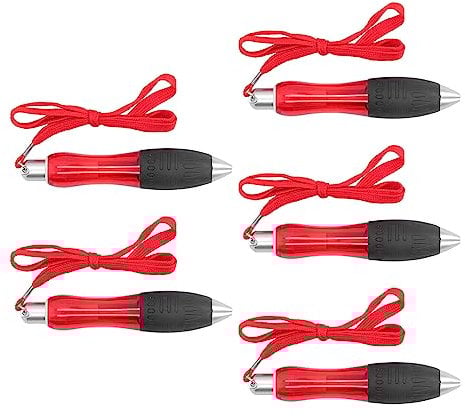 Big Fat Pens, 5 Stück Große Gewichtete Kugelschreiber, ergonomischer kugelschreiber mit Einziehbarem Design und Aufhängeseil, Ideal für Arthritis, Handschmerzen