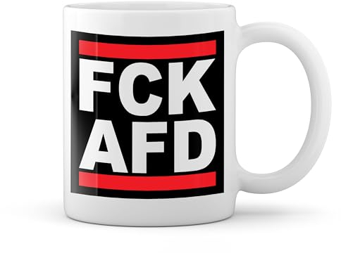 Fck Afd Bausa Fun Lustige Trend Weiße Tasse Mug